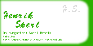henrik sperl business card